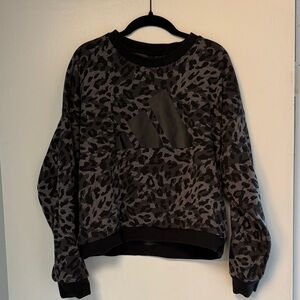 Adidas Black and Gray Animal Print Sweatshirt